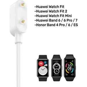 Honor Watch Es Uyumlu Yüksek Kalite Şarj Kablosu Beyaz