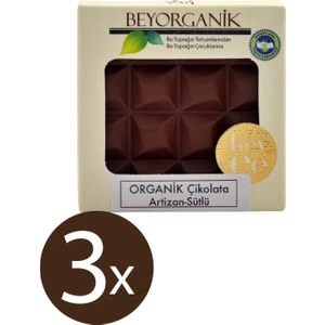 ORGANİK  Çikolata Sütlü 40gr x 3