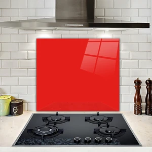 Düz Renk - Nar Çiçeği | Cam Ocak Arkası Koruyucu | 52cm x 60cm