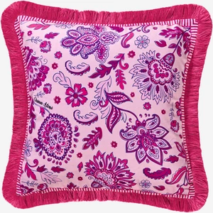 Chiara Alessi Lily Pembe Kadife Dekoratif Yastık 45X45 Cm