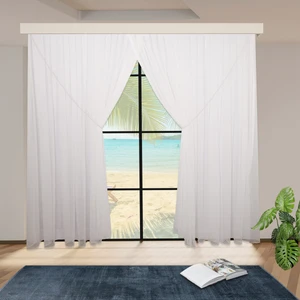 Foldet Gerçek Kalın Kırışmayan Keten Etekleri Kurşunlu 1-3 Sık Pile Kruvaze Tül Perde