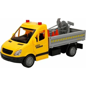 Maxx Wheels Sesli ve Işıklı Yol Yardım Kamyonu ve Trafik İşaretleri 31537 Sarı