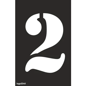 İsg Tabelam 2 Rakamı Boyama Şablonu Set 2/9x15cm/kompozit
