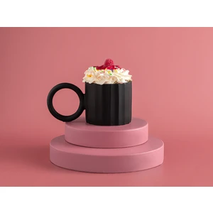 English Home Angled New Bone China Kupa 260 ml Siyah