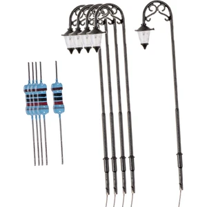Retro 3V 1/87 LED Street Demiryolu Işıkları Sahnesi Mikro Peyzaj Düzeni Dekor (Yurt Dışından)