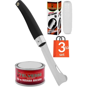 Desan Düz Aşı Bıçağı + Aşı Macunu + Aşı Bandı (3'lü Paket)