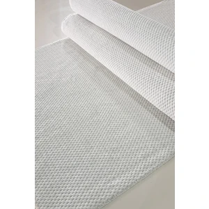 Babil Home Kaymaz Tabanlı Kesme Kabartmalı Salon Koridor Mutfak Hali Beyaz Yolluk Vzr 7004 Beyaz