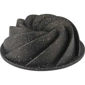 Granit Döküm Kek Kalıbı Rüzgar Gülü Siyah Renk 24 cm Derinlik 8 cm