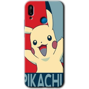 MRC İletişim Huawei P20 Lite Kılıf Hd Desen Baskılı Arka Kapak - Pikaçhu