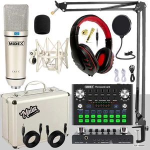 Cx1 Compact Set-2 Efektli Ses Kartı Mikrofon Stand Seti (Pc ve Telefon)