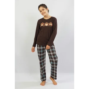 Pamuklu Kız Çocuk Uzun Kol Pijama Takım