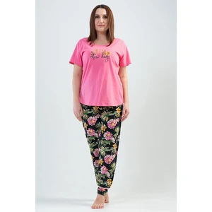 Kadın O. Büyük Beden Kısa Kol Pijama Takım