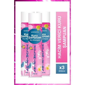 Hacim Verici Kuru Şampuan 200 ml 3 Adet