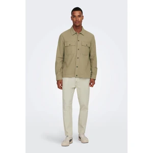 Only & Sons Erkek Onslinus Beli Lastikli Keten Pantolon 22024966 Bej