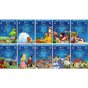 1. ve 2. Sınıf Hikaye Kitabı Seti Resimli Dünya Klasikleri 10 Kitap Mavi Seri