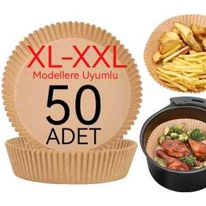 Xl ve Xxl Airfryer Için Pişirme Kağıdı 50 Adet Tüm Modellere Uyumludur