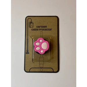 App Technologhy Pembe-Gri Pati  Temalı Şarj Kablosu Koruyucu