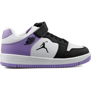 Haykat Beyaz Mor Cırtlı Anatomik Sneakers Kız Çocuk Spor Ayakkabı