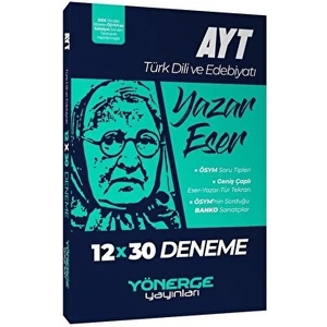 Yönerge Yayınları 2023 Yks Ayt Türk Dili ve Edebiyatı Yazar Eser 12X30 Deneme Yönerge Yayınları