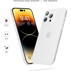 Kip GSM Iphone 14 Pro Mat Kılıf, Pürüzsüz Sararmaz Ultra Ince