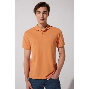 Regular Fit Normal Kesim Polo Yaka İndigo Tişört