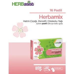 Herbamix- Çörekotu Yağı, Hatmi Çiçeği ve Zencefil Içeren Pastil Takviye Edici Gıda