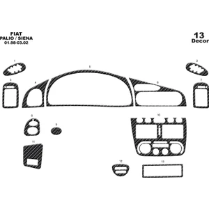 meriç cockpit design Meriç® Fiat Palio Ön Torpido Kaplama Maun 13 Parça 1998-2002