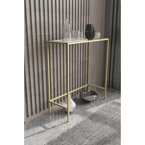 Lisa Gold Metal Dresuar - Şeffaf Cam