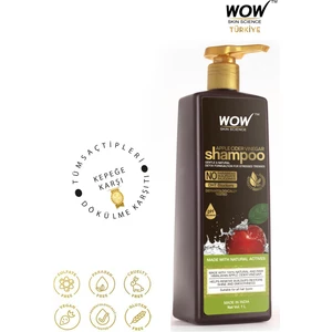 Wow Skin Science Elma Sirkesi Şampuan-Ecocert Sertifikalı %100 Saf Elma Sirkesi- ve  1 L