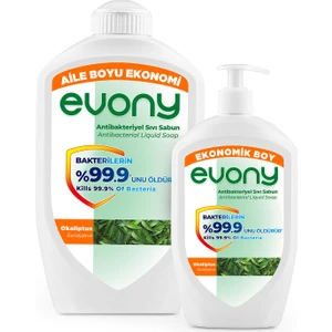 Evony Antibakteriyel Sıvı Sabun Okaliptus 1500ml + 700ml