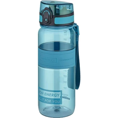 Uzspace 650 ml Camgöbeği Tritan Kırılmaz Spor Matara/suluk - Çift Kademeli