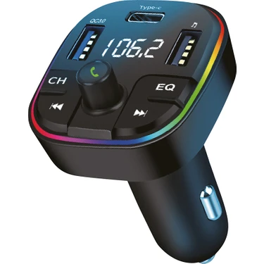 Sunix Mdl-14 Araç Çakmaklık Fm Bluetooth Transmitter Modülatörü 3.4A 20W Hızlı