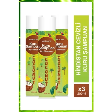 Watsons Hindistan Ceviz Aromalı Kuru Şampuan 200 ml 3