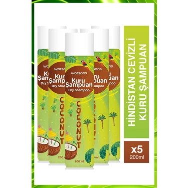 Watsons Hindistan Cevizi Aromalı Kuru Şampuan 200 ml Canlandırıcı Etki ile Tüm Saçlar