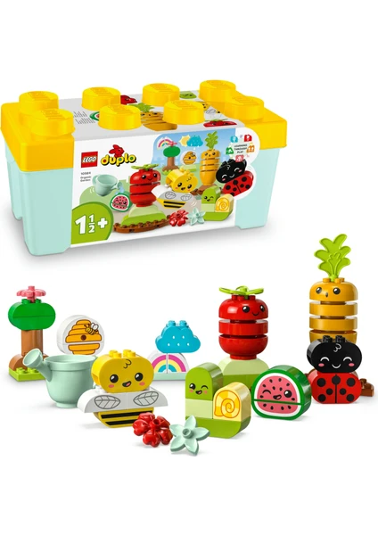 LEGO® DUPLO® İlk Organik Bahçe 10984 - 18 Ay ve Üzeri Küçük Çocuklar için Meyve, Sebze ve Hayvanlar İçeren, Bahçıvanlığı Öğreten Yaratıcı Oyuncak Yapım Seti (43 Parça)