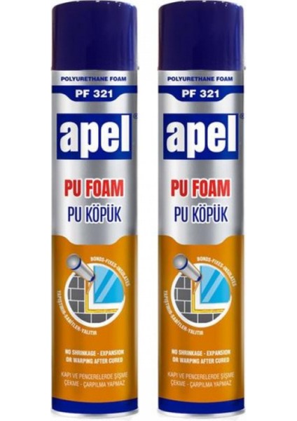 Apel Pu Köpük Pf 321 750ML 2 Adet Fiyatıdır