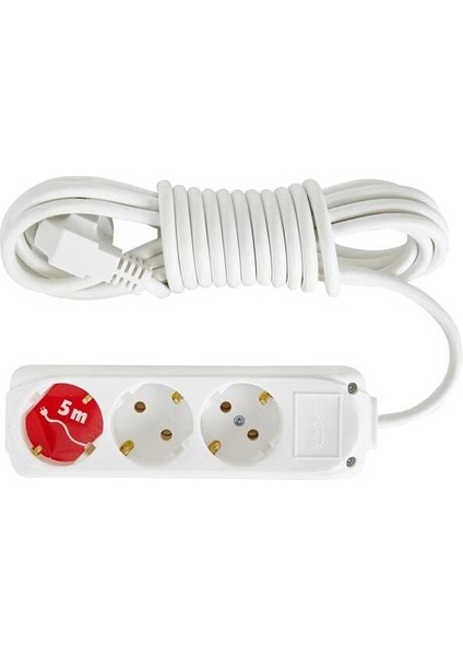 3'lü Topraklı Priz 5 Metre