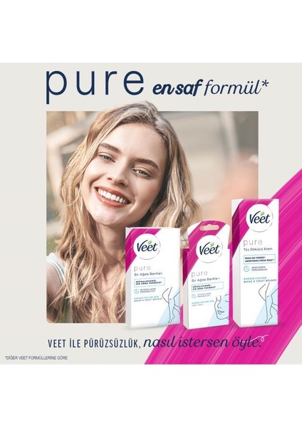 Pure 200 ml Tüy Dökücü Krem Hassas Ciltler x 2