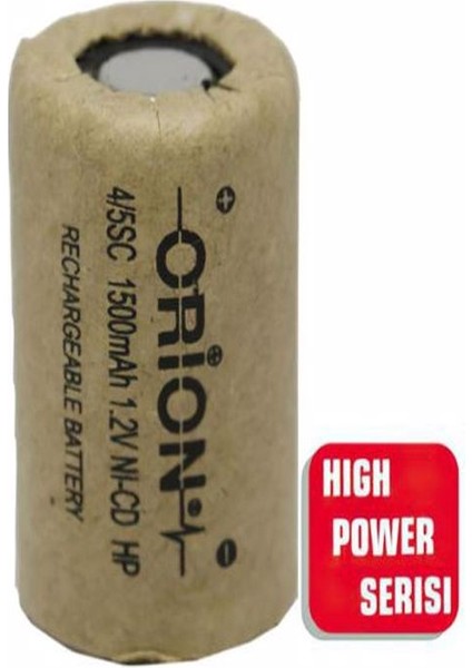 Orion 1.2V Ni-Cd 4/5sc 1500MAH Şarj Edilebilir Pil - Hp