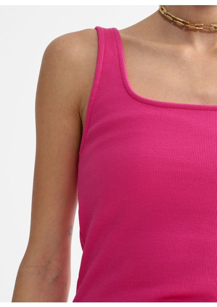 Kare Yaka Fitilli Fuşya Kadın Atlet TARRAN indirimleri