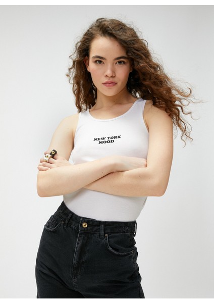 Baskılı Fitilli Atlet U Yaka Viskon Karışımlı fiyatları