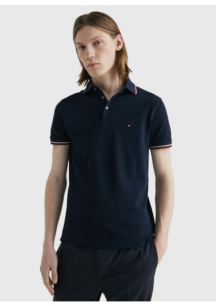 Tommy Hilfiger Mavi Erkek Polo T-Shirt MW0MW30750DW5