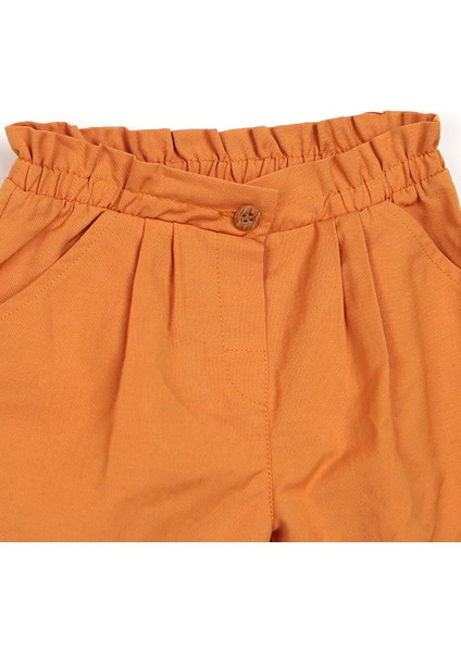 Basic Kız Bebek Lastikli Gabardin Pantolon Kız Bebek
