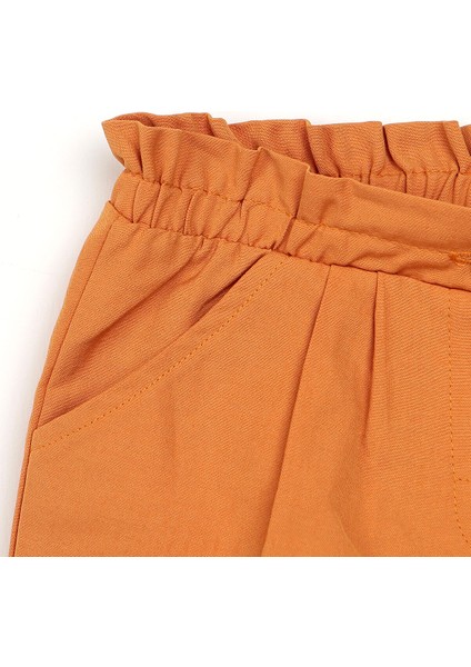 Basic Kız Bebek Lastikli Gabardin Pantolon Kız Bebek