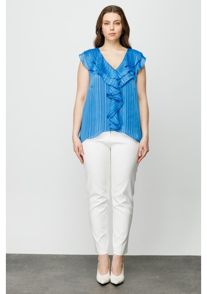 V Yaka Şifon Bluz fiyatları