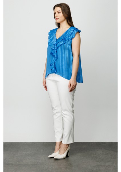 V Yaka Şifon Bluz fırsatları