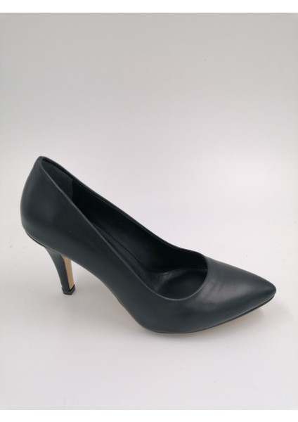 Msm Siyah Cilt Topuklu Stiletto