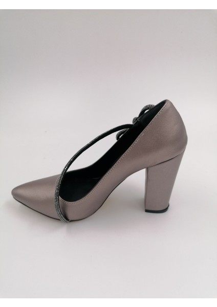 Ermod 1406 Platin Taşlı Topuklu Stiletto fiyatları