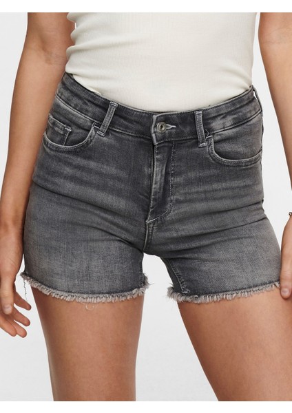 Yüksek Bel Mini Denim Şort - Günlük Şık Tarz fırsatları