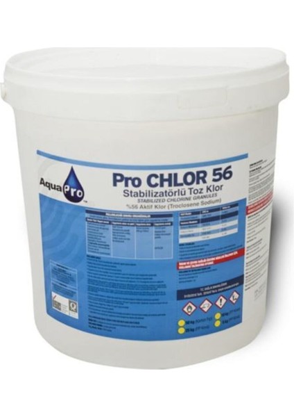 Havuzavm-Aquapro- Pro Toz Klor 56 Granül 25-Kg